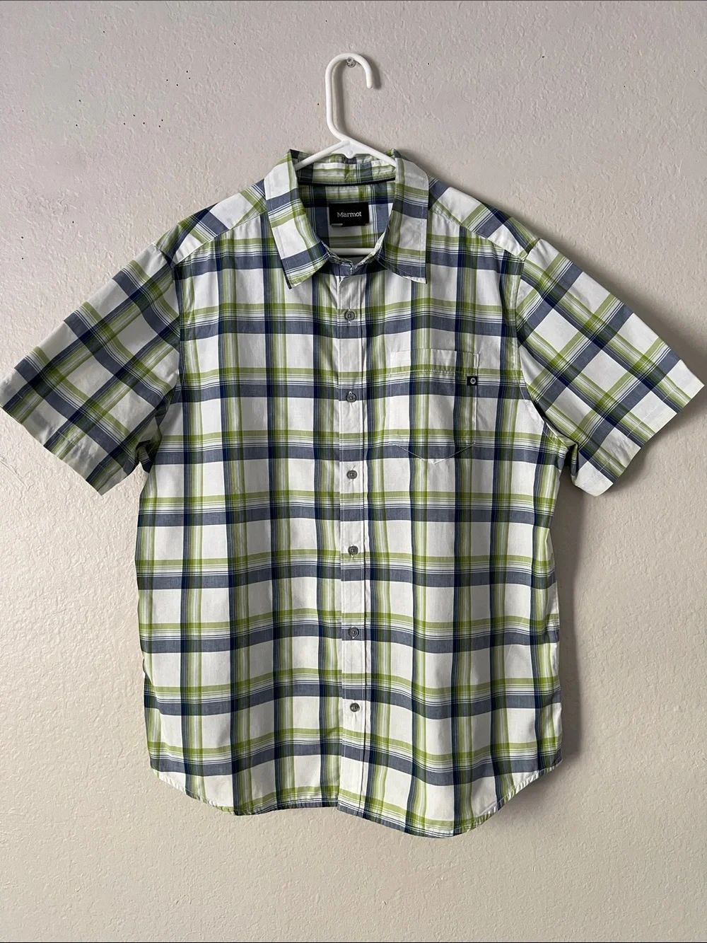 Like New! MARMOT Meeker Organic Cotton Blend Short Sleeve Shirt XL